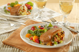 ALMOND-STUFFED PORK CHOPS ALMOND-STUFFED PORK CHOPS