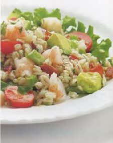 Bacony Barley Salad With Marinated Shrimp 