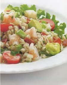 Bacony Barley Salad With Marinated Shrimp Bacony Barley Salad With Marinated Shrimp