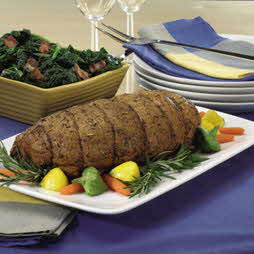 BONELESS, HERB-CRUSTED LEG OF PORK BONELESS, HERB-CRUSTED LEG OF PORK