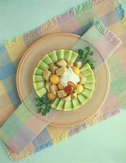 GINGERED PORK AND MELON SALAD GINGERED PORK AND MELON SALAD
