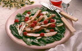 GRILLED TURKEY SALAD WITH RASPBERRY VINAIGRETTE