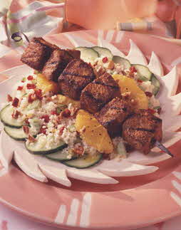GRILLED PORK, COUSCOUS AND DRIED CHERRY SALAD GRILLED PORK, COUSCOUS AND DRIED CHERRY SALAD
