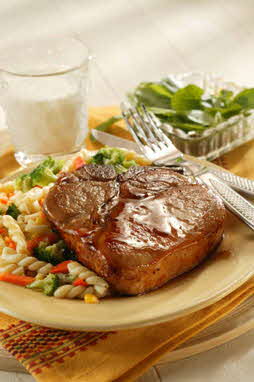 HONEY-GLAZED PORK CHOPS HONEY-GLAZED PORK CHOPS