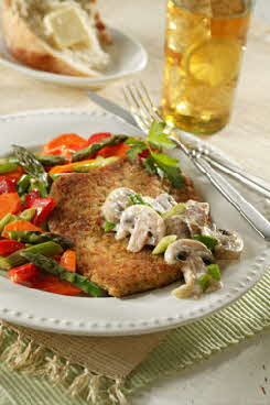 PORK SCALOPPINE WITH MUSHROOM CREAM SAUCE