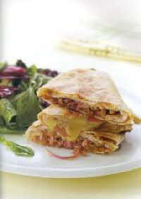 TURKEY & BALSAMIC ONION QUESADILLAS