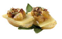 cheddar pear canapes