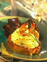 ribs with shrimp & potato charlotte