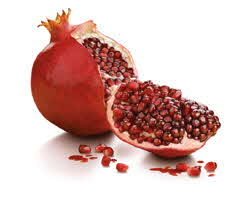 Pomegranate cut open