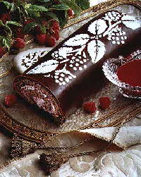 Chocolate Rum Raspberry Cake Roll