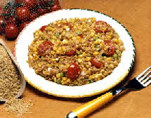 toasted corn bulgur salad