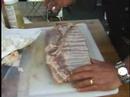 pork rib trimming and prep