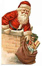 Santa in chimney