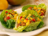 Mango chicken lettuce wrap