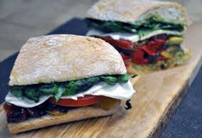 Grilled Vegetables, Ciabbatta Bread Grilled Vegetables, Ciabbatta Bread