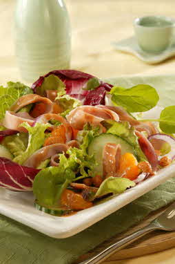 HAM SALAD WITH HOT PEANUT DRESSING