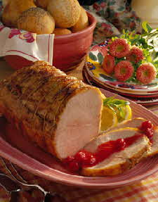 ROAST PORK WITH RASPBERRY SAUCE