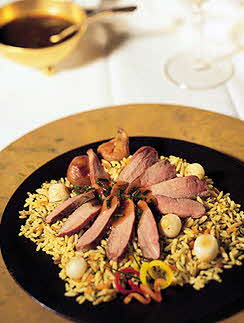 WHITE PEKIN DUCKLING BREAST WITH FIGS AND GRAND MARNIER