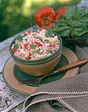 Basil Tomato Rice Salad