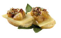 cheddar pear canapes