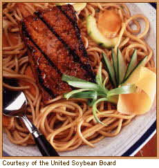 CHINESE BARBECUED TOFU WITH SESAME NOODLES
