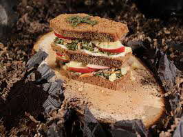 Vegetarian Coffin Sandwiches with Walnut Pesto