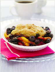 mango blueberry cobbler