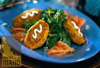 salmon herb potato fritters