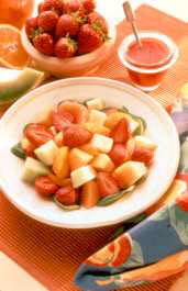 Fruit Salad With 3 Dressings