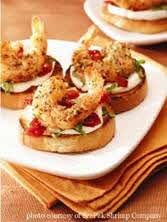 shrimp crostinis