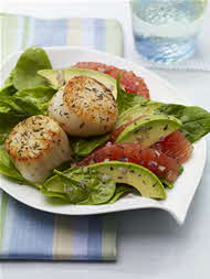 thyme seared scallops