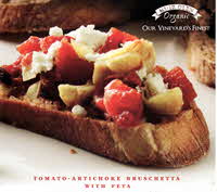 tomato-artichoke bruschetta