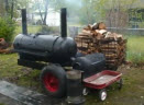 Bbq Trailer Smoker- Sunday test run