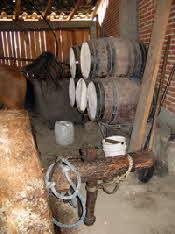 Mezcal aging barrels